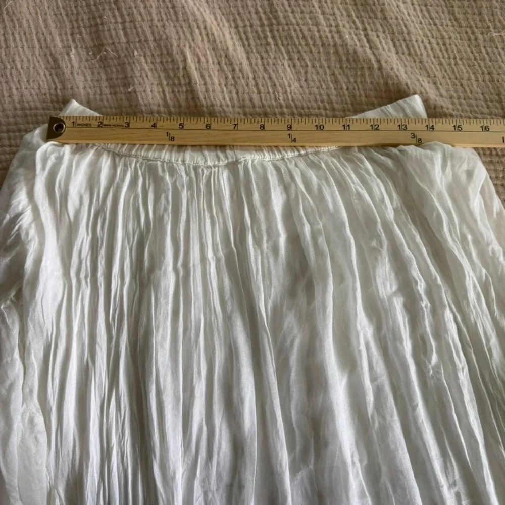 Free People White Handkerchief Raw Hem Sheer One Clover Skirt Sz S/M Boho - Picture 11 of 16